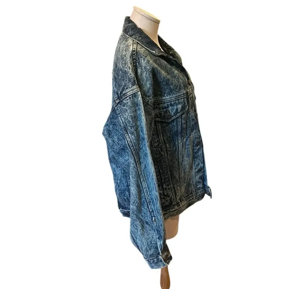 WALT DISNEY STUDIOS Denim Jacket Men's Size Small Acid Washed USA